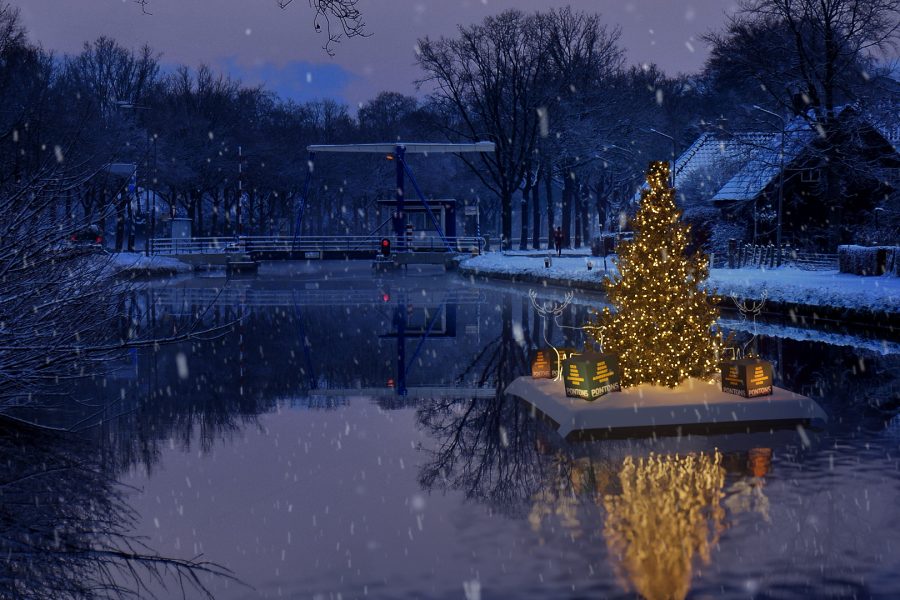 Drijvende Kerstboom